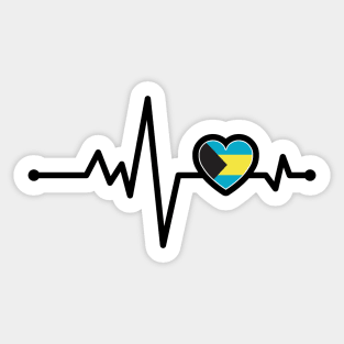 Bahamas Heart Monitor Sticker